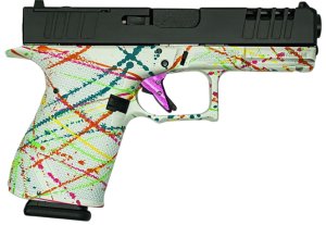 GLFA GL19SWHT 9mm Pistol 4" Barrel 15rd Splatter White Frame