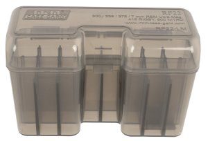 MTM Case-Gard RF22 Series 22 Round Large Magnum Ammo Box - Clear Smoke