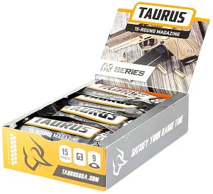Taurus 389-0009-01 G3 Magazine Pop Display 15rd 9mm Luger Black Steel w/