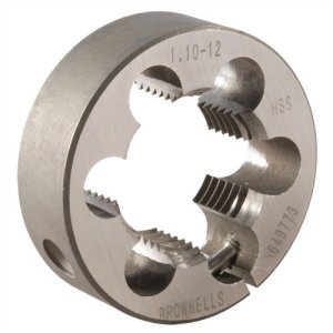 Brownells Barrel/Rcvr Die 2 Dia. 1.10-12 Tpi for Large Ring Mauser