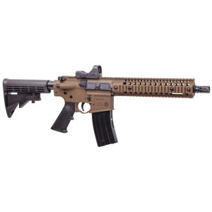 Crosman CFAR1X Full Auto R1 BB Airgun, CO2, 430 FPS, Red Dot, Dark Earth