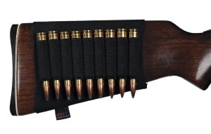GrovTec 9 Shell Rifle Buttstock Ammo Holder Black