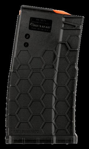 Hexmag HX1020SR25S1 SR-25 Black Detachable 10rd 308 Win 7.62x51mm NATO for AR-10, Magazine