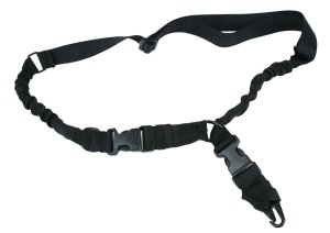 TacFire SL003B 2-to-1 Adjustable Bungee Sling 30-40In Black Nylon