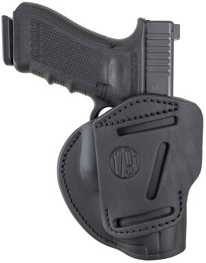1791 Gunleather 3WH-5-SBL-A 3-Way Holster Stealth Black Size 5 Ambidextrous