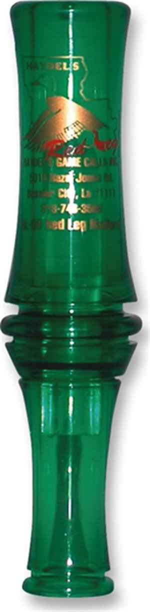 Haydel's RL99 Redleg Mallard Duck Call Double Reed Green Plastic