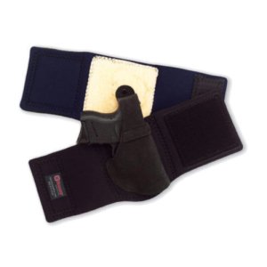 Galco Ankle Lite Ankle Holster, Fits Glock 26/27/33, Right Hand, Black Leather AL286B