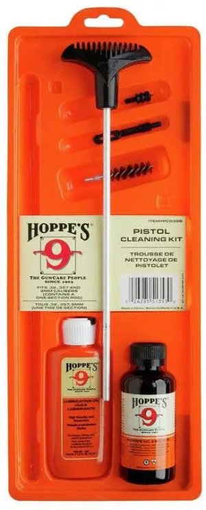 Hoppe's 9 Cleaning Kit .44 .45 Caliber Pistol Clam