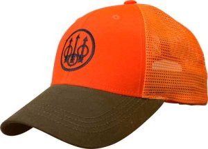 Beretta BC641T15150850 Upland Trucker Cap Blaze Mesh Back Orange/Tobacco