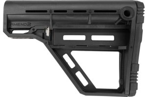Amend2 A2AMSBASEBLK Modular AR-15 Stock M-LOK Black Polymer Steel