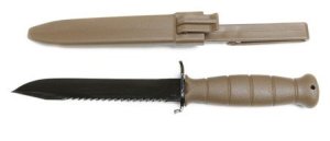 Glock Field Knife Saw 7.00 In Flat Dark Earth Polymer Sheath