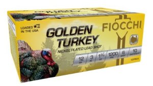 Fiocchi Golden Turkey 12 GA 3 In 1 3/4oz 6 Shot Nickel Plated