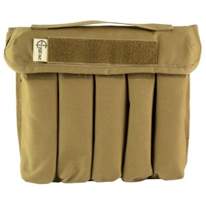 Cole-TAC CD102 Can Caddy, 500D Nylon, Coyote Brown, 5 Slots, 9.25"x10.5"x2.5"
