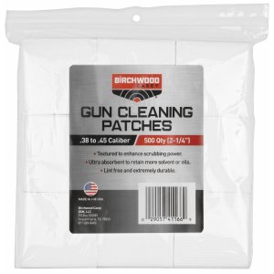 Birchwood Casey Cloth Patch 2-1/4" Square 500 Pack 41166