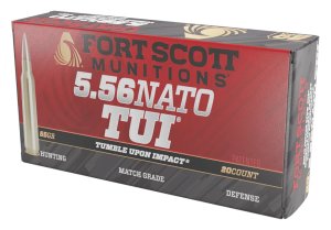 Fort Scott Munitions 556-055-SCV 5.56x45mm 55gr Solid Copper 20 Rounds