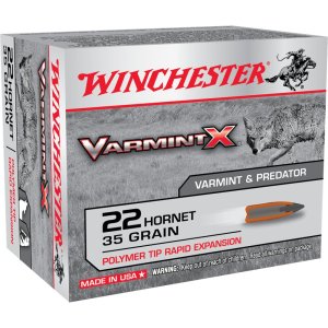 Winchester Ammo X22P Varmint X 22 Hornet 35 gr Polymer Tip Rapid Expansion 20 Bx/10 Cs