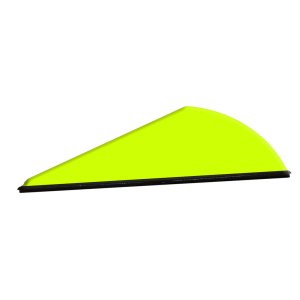 Q2i Q1046 Rapt-X 2 In High-Profile Vanes Neon Yellow 100 Pack