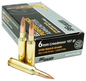 Sig Sauer E6MMCM220 Marksman Elite 6mm Creedmoor 107 gr OTM 20 Bx