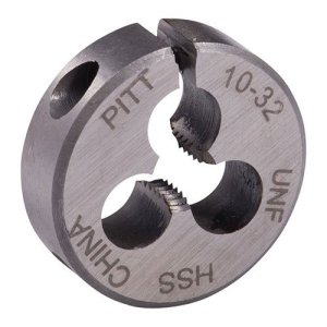 Brownells Round Wire Gauge Carbon Die 13/16 Diameter 10-32 Thread