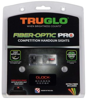 TruGlo TG132G2 Fiber-Optic Pro Sight Glock 20/21 Black Nitride