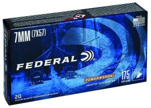Federal 7A 7mm Mauser 175 Grain Jacketed Soft Point 20 Rounds