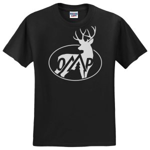 October Mountain 810096080868 Bucks Tee Black Large 50/50 Cotton/Poly