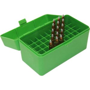 MTM Ammunition Box 50 Round Flip-Top 223 204 Ruger 6x47 Green RS-50-10