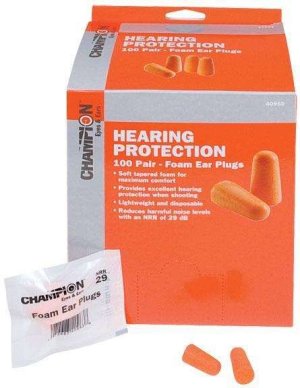 Champion 40959 Molded Ear Plugs 32 dB Orange Foam 100 Pairs