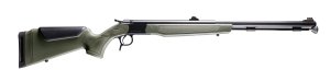 CVA PR2046NW Optima .50 Caliber 1 Nitride Black Synth 2-Piece w/ Cheek Risers FIBER OPTIC SIGHTS