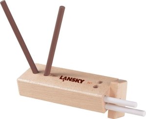 LANSKY LCD5D Standard Turn-Box Sharpener 4 Rods 5In Alumina Ceramic