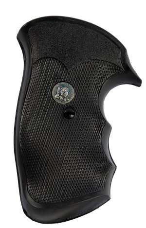 Pachmayr 05056 Decelerator Grip Checkered Black Rubber for S&W N Frame