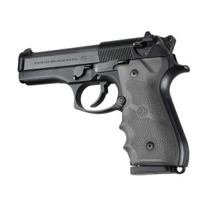 Hogue 92002 Overmolded Rubber Grips Slate Grey with Finger Grooves