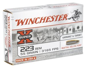Winchester Ammo W223HP55 Power-Point 223 Rem 55 gr Hollow Point Boat-Tail (HPBT) 20 Per Box/ 25 Cs