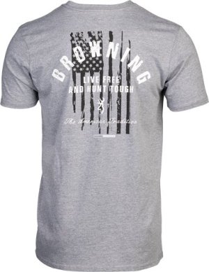 Browning Hunt Tough SS T-Shirt, Heather Gray 5010156904