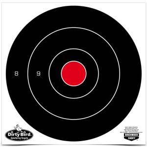 Birchwood Casey 35825 Dirty Bird 8" Bullseye Tagboard Hanging Black/White