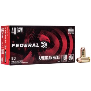 Federal AE40R1 40 S&W 180 Grain Full Metal Jacket 50 Rounds Per Box