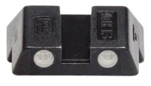 Glock Rear Sight 6.1mm .240 Height Slim Fits Glock 42/43 Steel Black Tritium