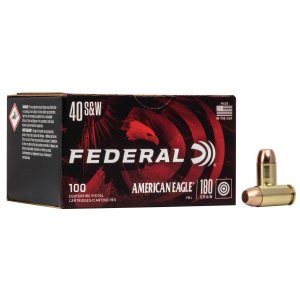 Federal AE40R100 40 S&W 180 Grain FMJ 100 Rounds Box