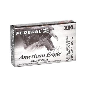 Federal Premium American Eagle 5.56 NATO 55gr FMJ 20 Rounds AE193