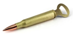 Caliber Gourmet CBG1016 Brass/Copper 50 Caliber Shell Bottle Opener