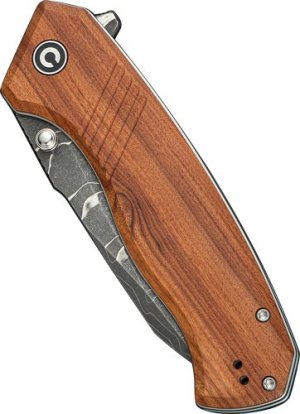 CIVIVI C23079DS1 Placoid Knife 3.67" Wood/Damascus Blade Liner Lock
