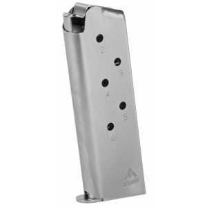 Mec-Gar USA 1911 Officer .45 ACP 6-Round Nickel Magazine