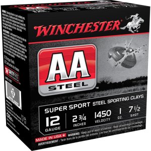 Winchester Ammo AASCL12S7 AA Super Sport Sporting Clay 12 Gauge 2.75" 1 oz 1450 fps 7.5 Shot 25 Bx/10 Cs