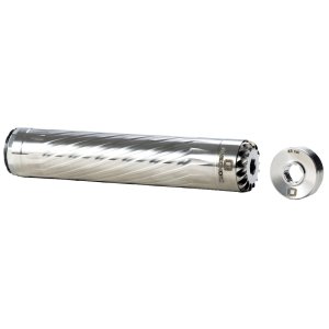 ANECHOIC X-45-RT Suppressor, 458 Win Mag/45 Cal, Titanium, Silver Finish