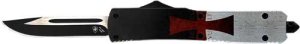 Templar Knife MTK331 Slim OTF 3.1" Black Drop Point Templar Flag