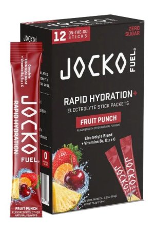 JOCKO 29281 RAPID HYDRATION POWDER FRUIT PNCH 12PK