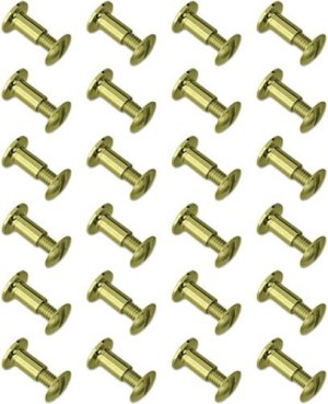 Grovtec GTHM61 Brass Chicago Screws 24-Pack