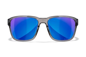 Wiley X Trek AC6TRK09 M/L Gloss Crystal Dark Gray Blue Mirror Lens