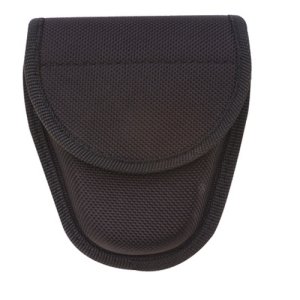 TRU-SPEC Single Nylon Handcuff Case Low-Profile Black Belt-Mount