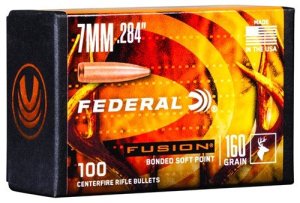Federal Premium Fusion FB284F3 .284 160gr Soft Point Bullets 100/Box
